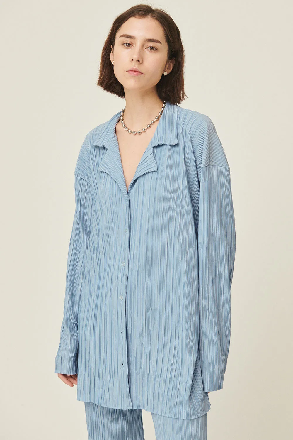 Maria Oversized Plisse Shirt