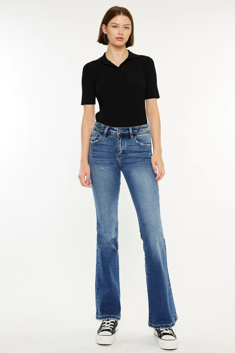 Marline Mid Rise Flare Jeans