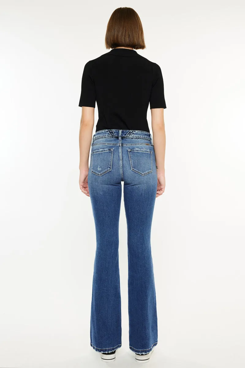 Marline Mid Rise Flare Jeans