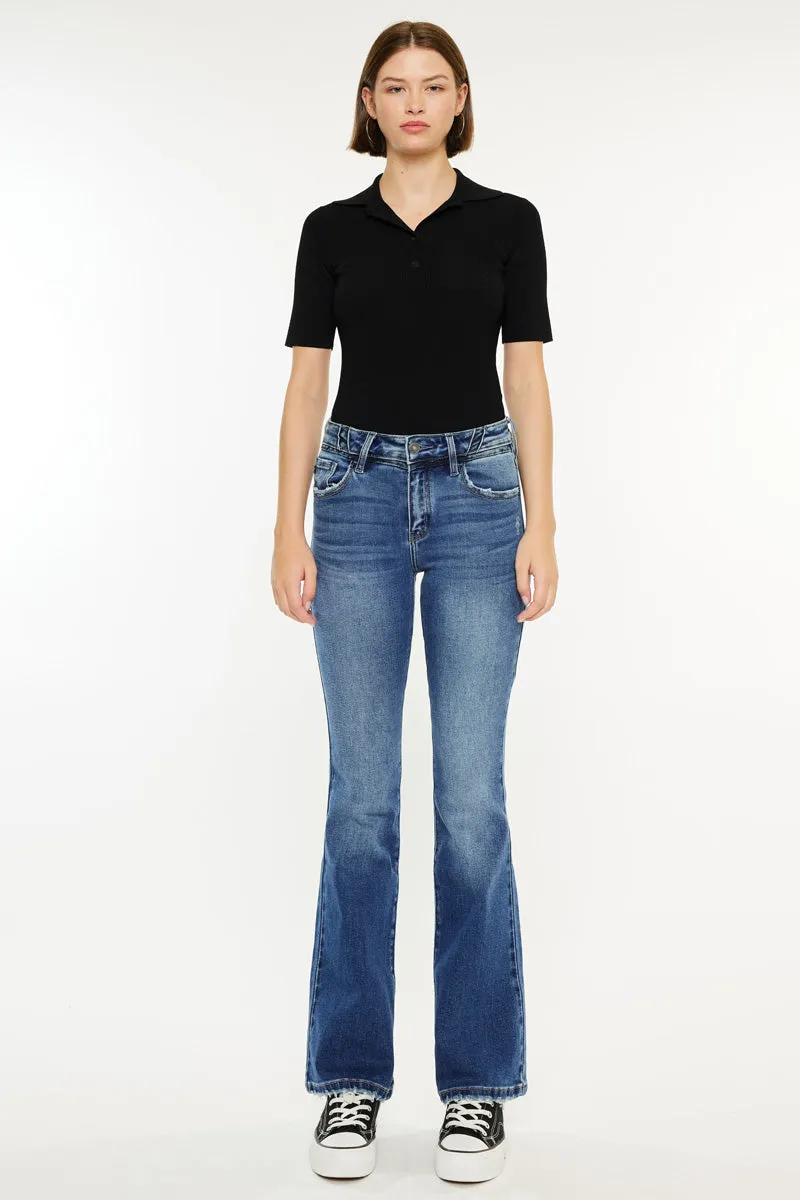 Marline Mid Rise Flare Jeans