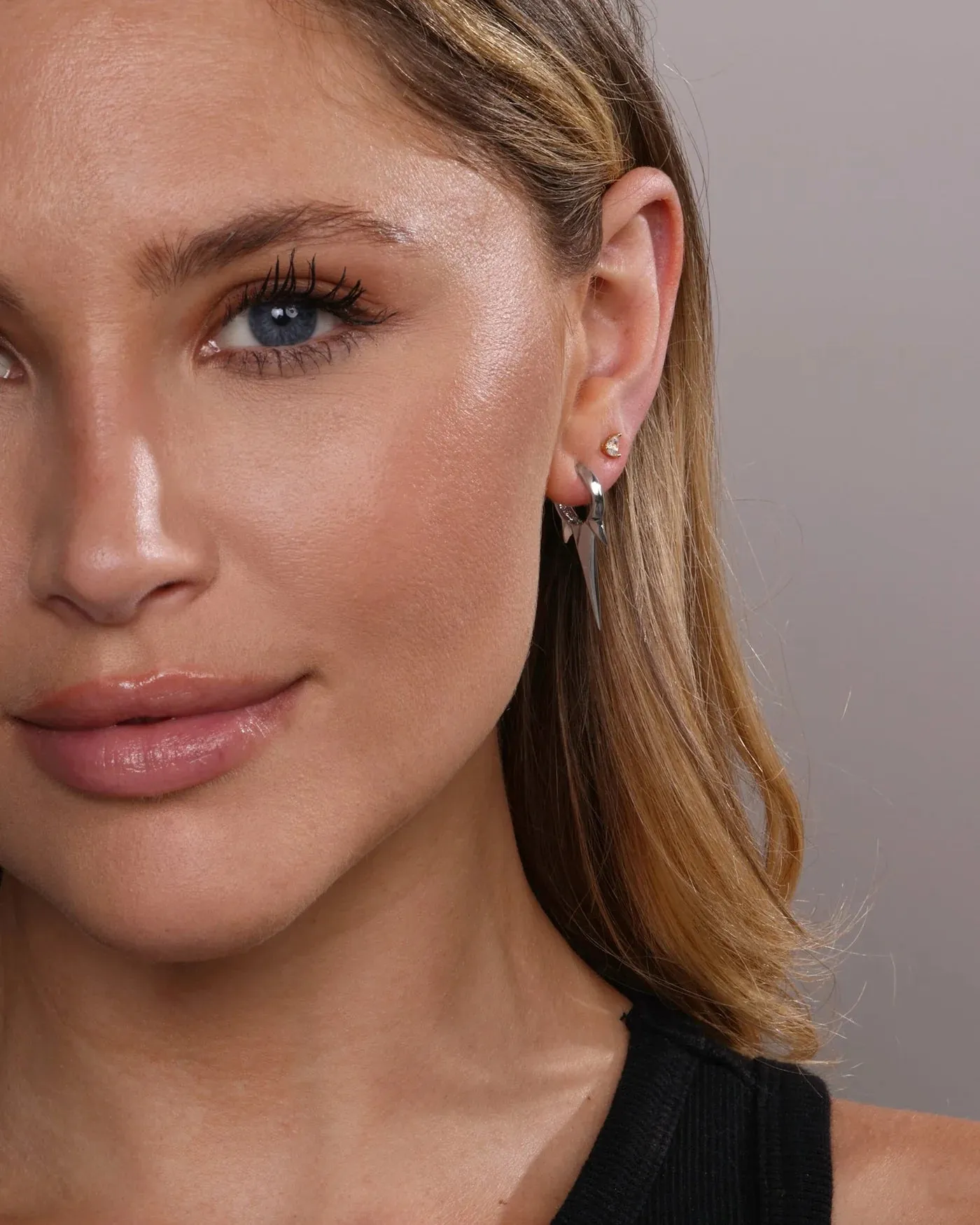 Melinda Maria Gabriella Smooth Triple Spike Earrings