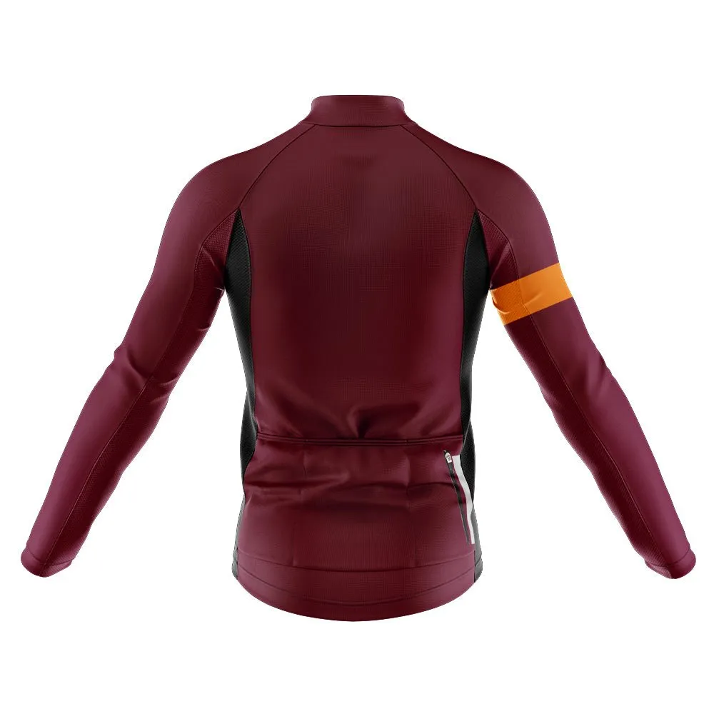 Mens Bezzie Aubergine Long Sleeve Cycling Jersey