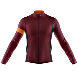 Mens Bezzie Aubergine Long Sleeve Cycling Jersey