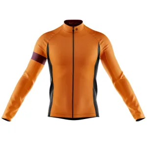 Mens Bezzie Orange Long Sleeve Cycling Jersey