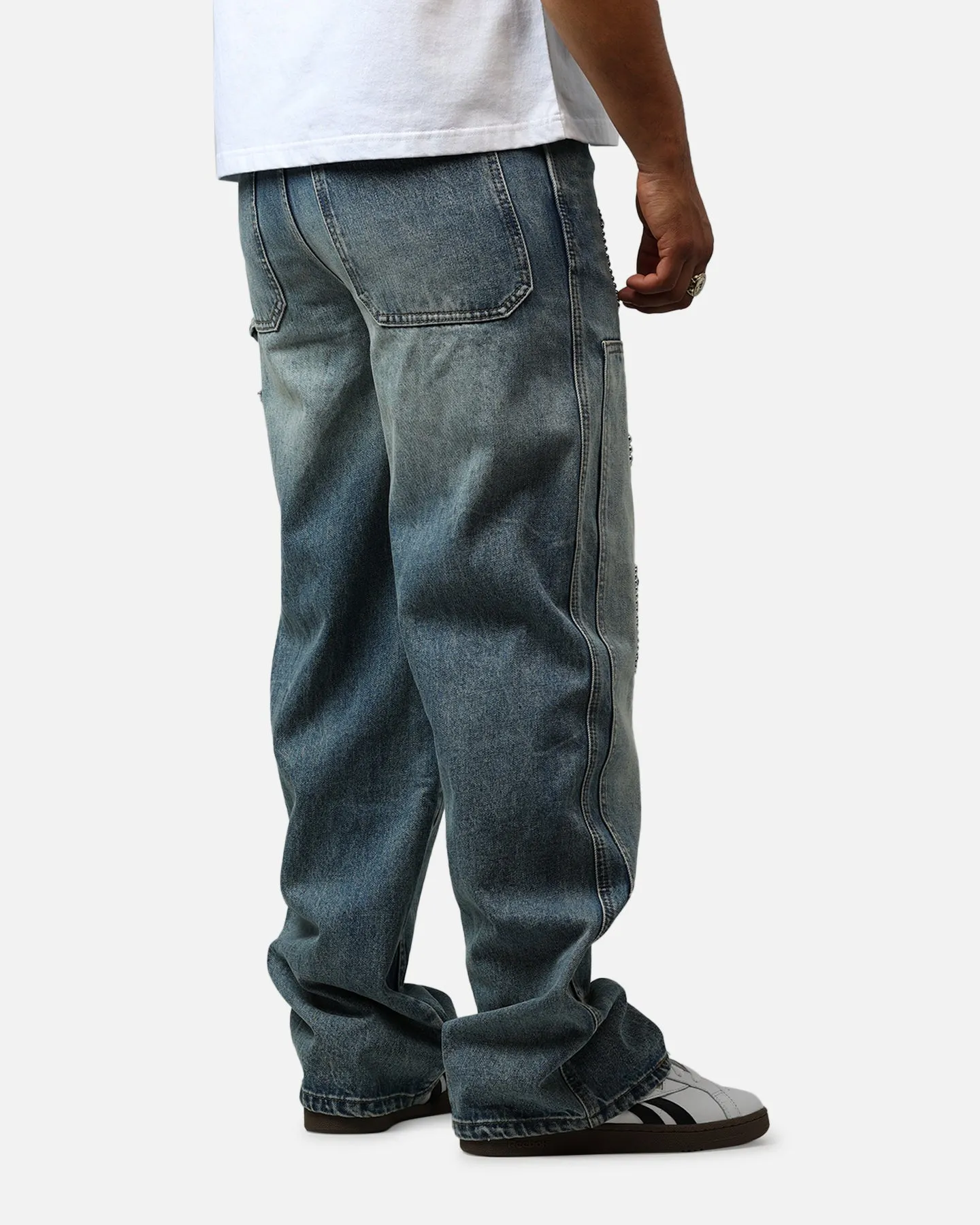 MNML V734 Double Western Jewel Denim Jeans Blue