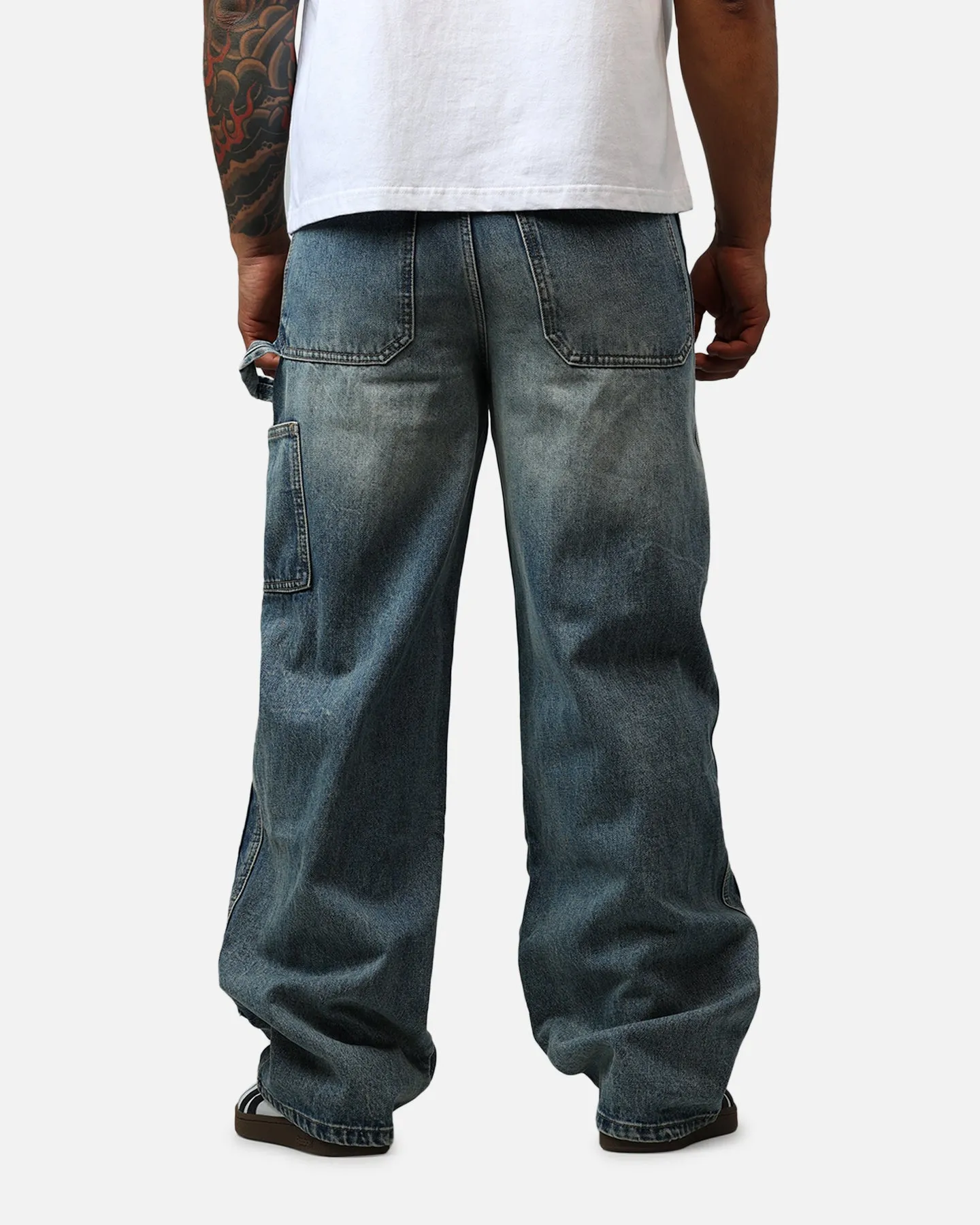 MNML V734 Double Western Jewel Denim Jeans Blue
