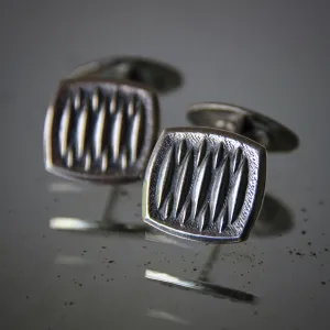 Modernist Soviet Silver Cufflinks