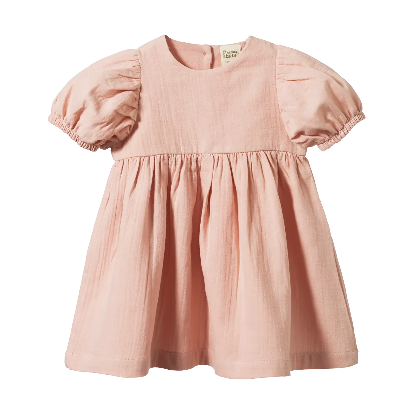 NATURE BABY ALBERTINE DRESS ROSE DUST CRINKLE