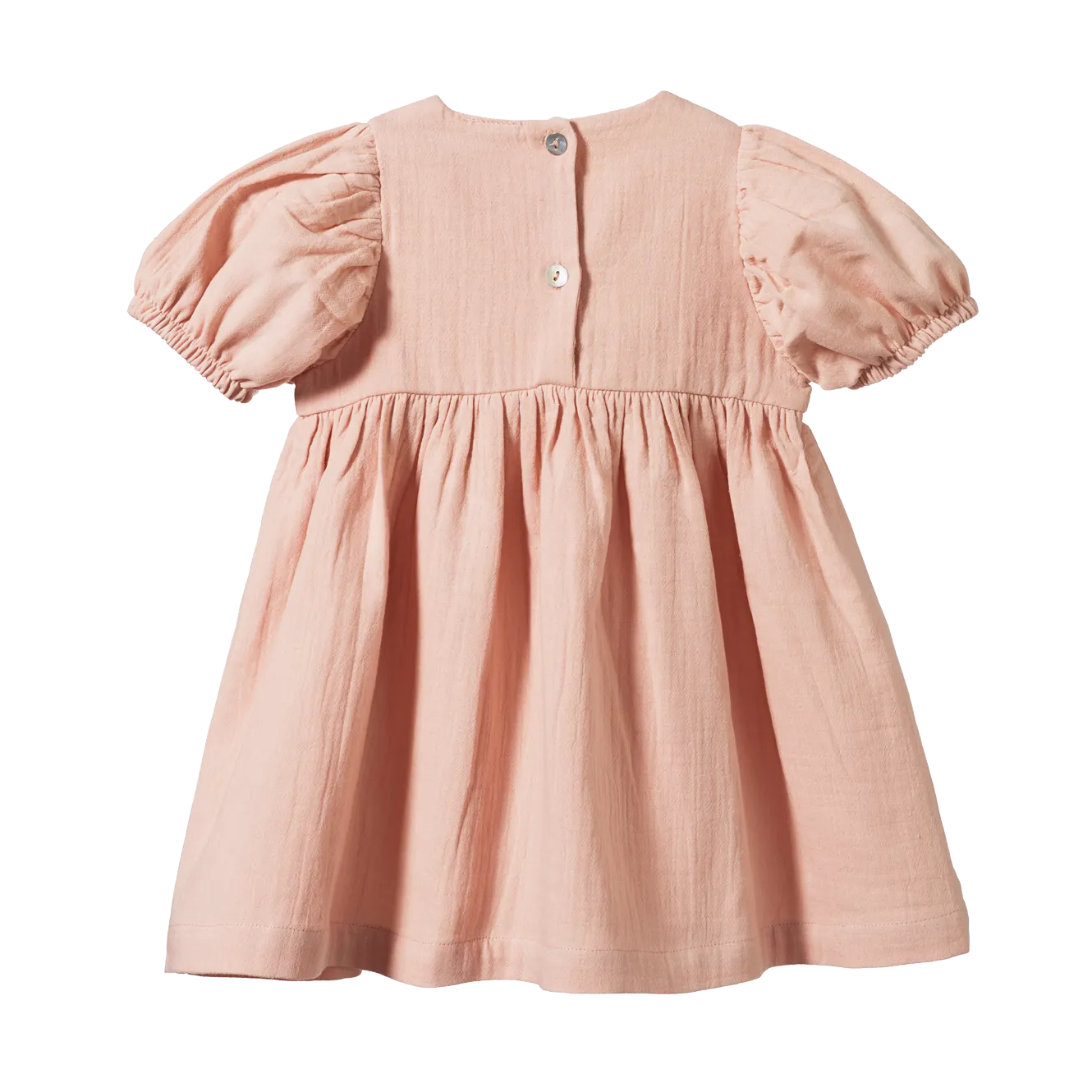 NATURE BABY ALBERTINE DRESS ROSE DUST CRINKLE