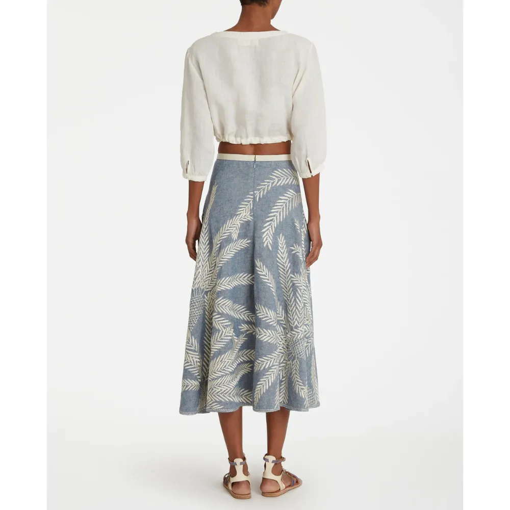 New Jinny Light Wind Linen Top in Ivory