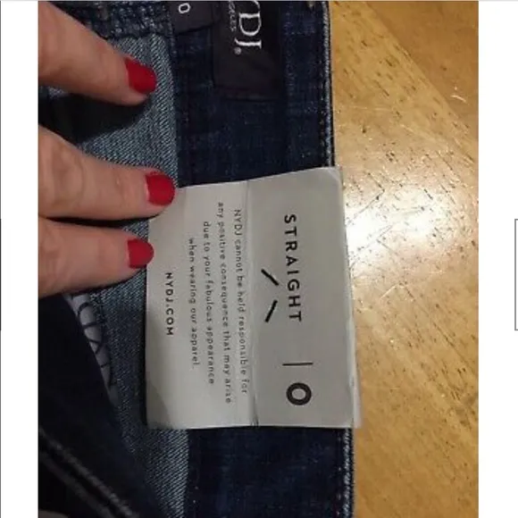 New NYDJ Marilyn Straight Blue JEANS Stretch 0