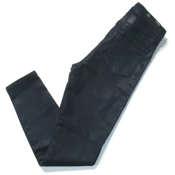 NWT J Brand Alana High Rise Crop in Stellar Navy Coated Stretch Jeans 27
