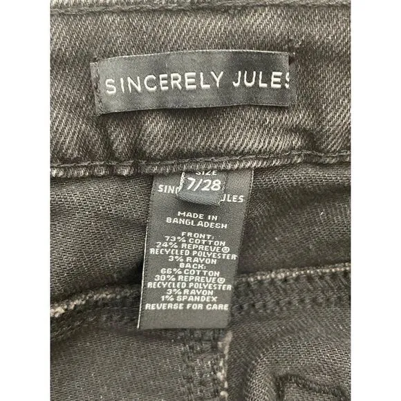 NWT Jules Black High Rise Straight Jean Size 7 / 28