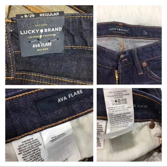 NWT! Lucky Brand Ava Mid Rise Flare Leg Jeans