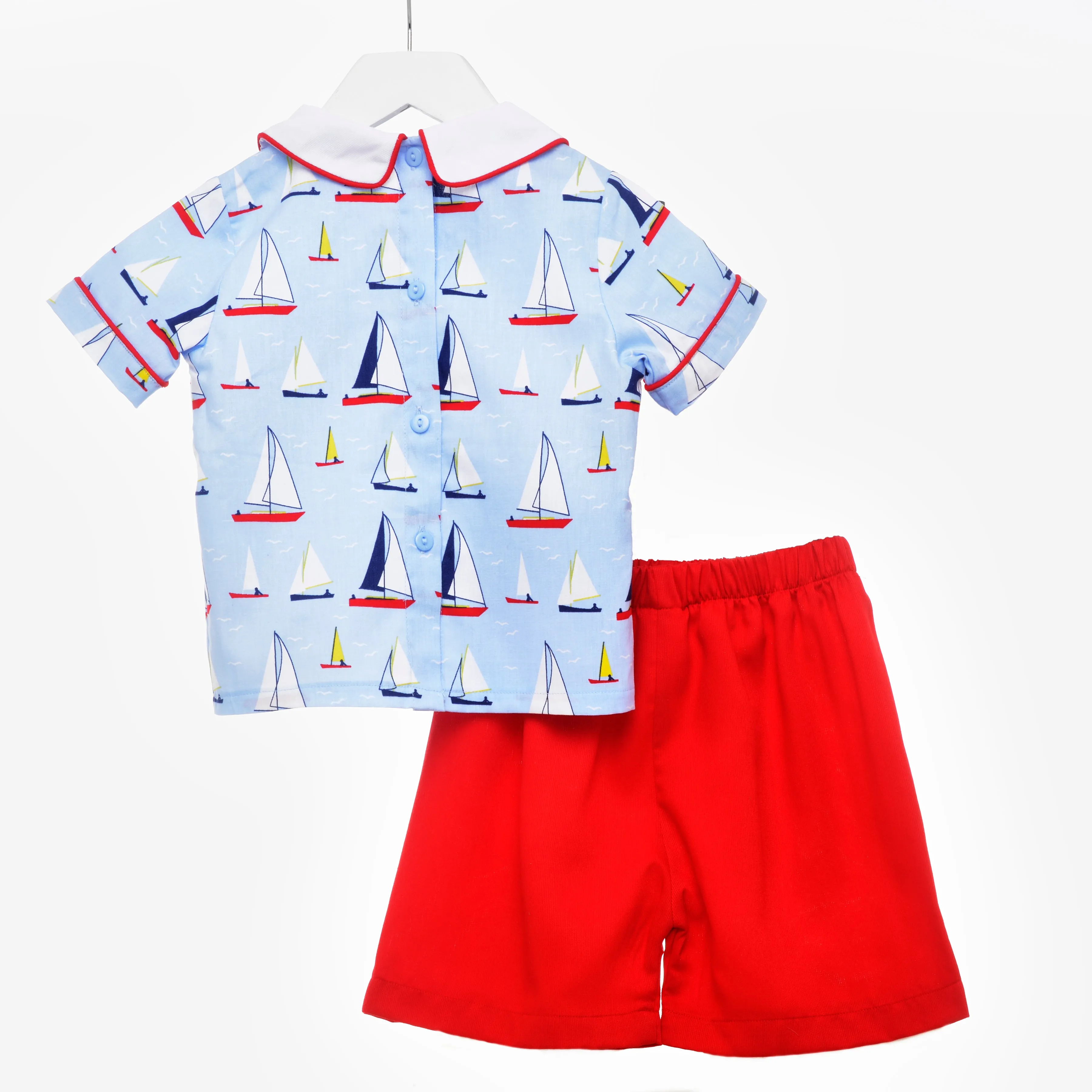 Ocean Baby Two Piece Smocked Nautical Set (6M-6Yrs)