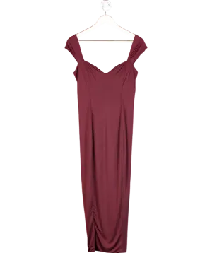 Oh Polly Red Raving Slinky Bow Detail Dress UK 12