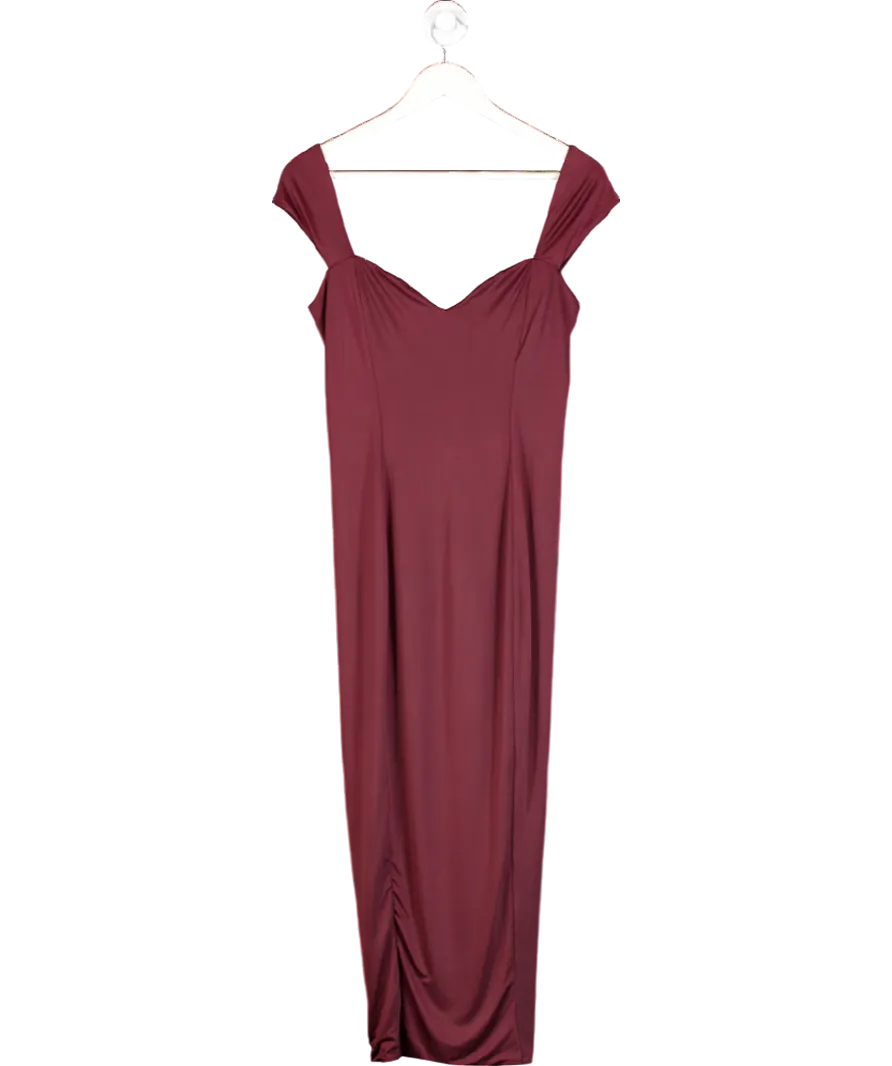 Oh Polly Red Raving Slinky Bow Detail Dress UK 12