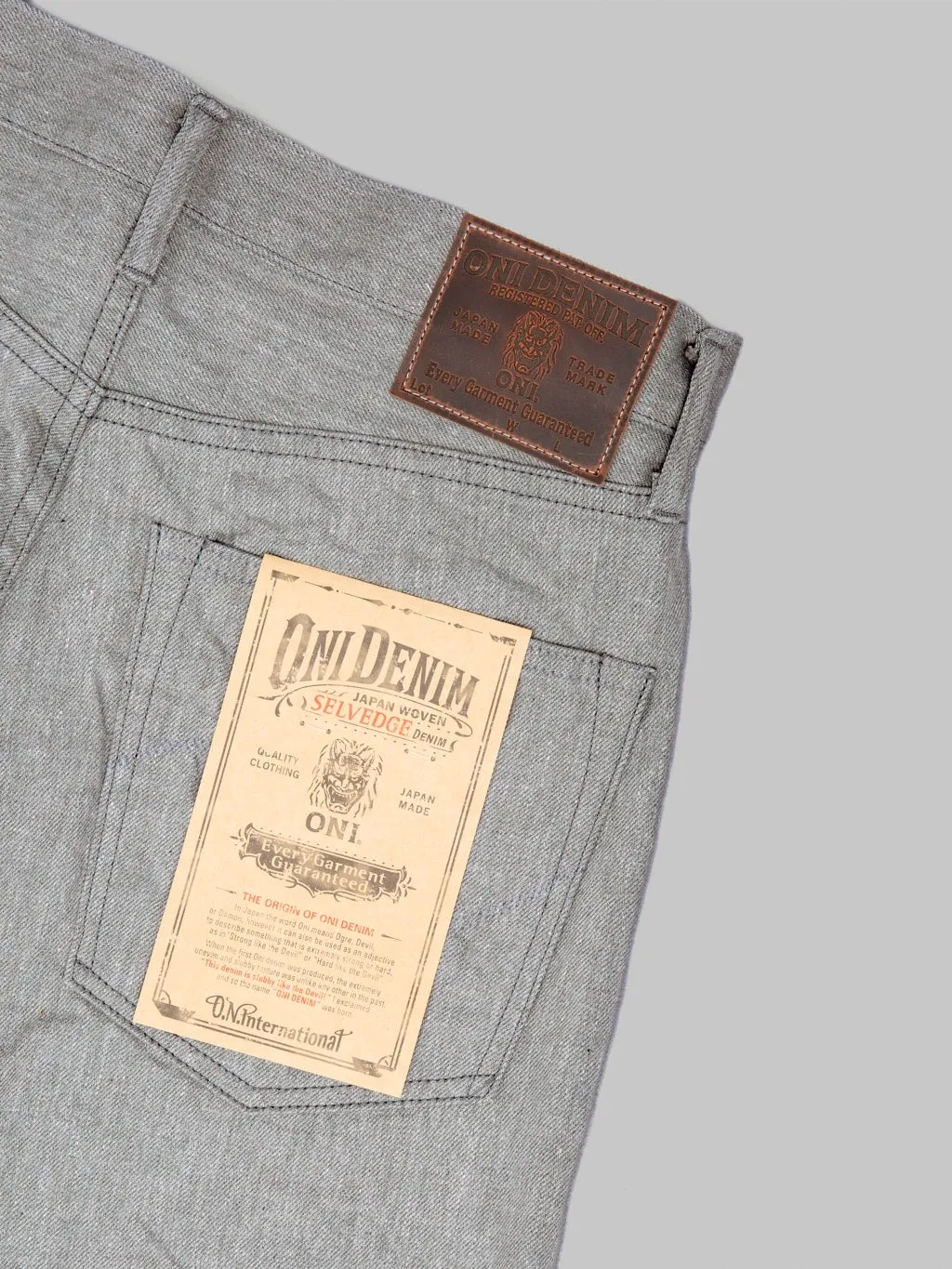 ONI Denim 622-MOKU 11oz"Mixed Grey Denim" Relaxed Tapered Jeans