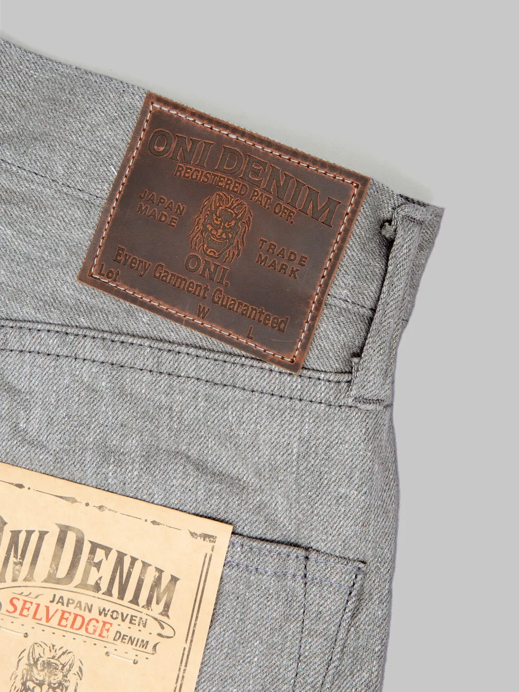 ONI Denim 622-MOKU 11oz"Mixed Grey Denim" Relaxed Tapered Jeans