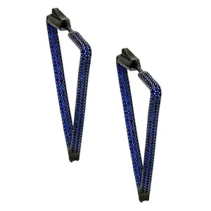 Pavé Triangle Hoop Earring