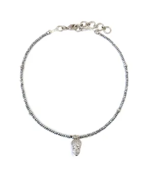Pave Skull Charm Necklace