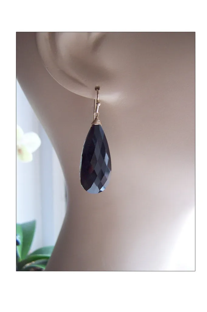 Peridot Circle Drop Earrings