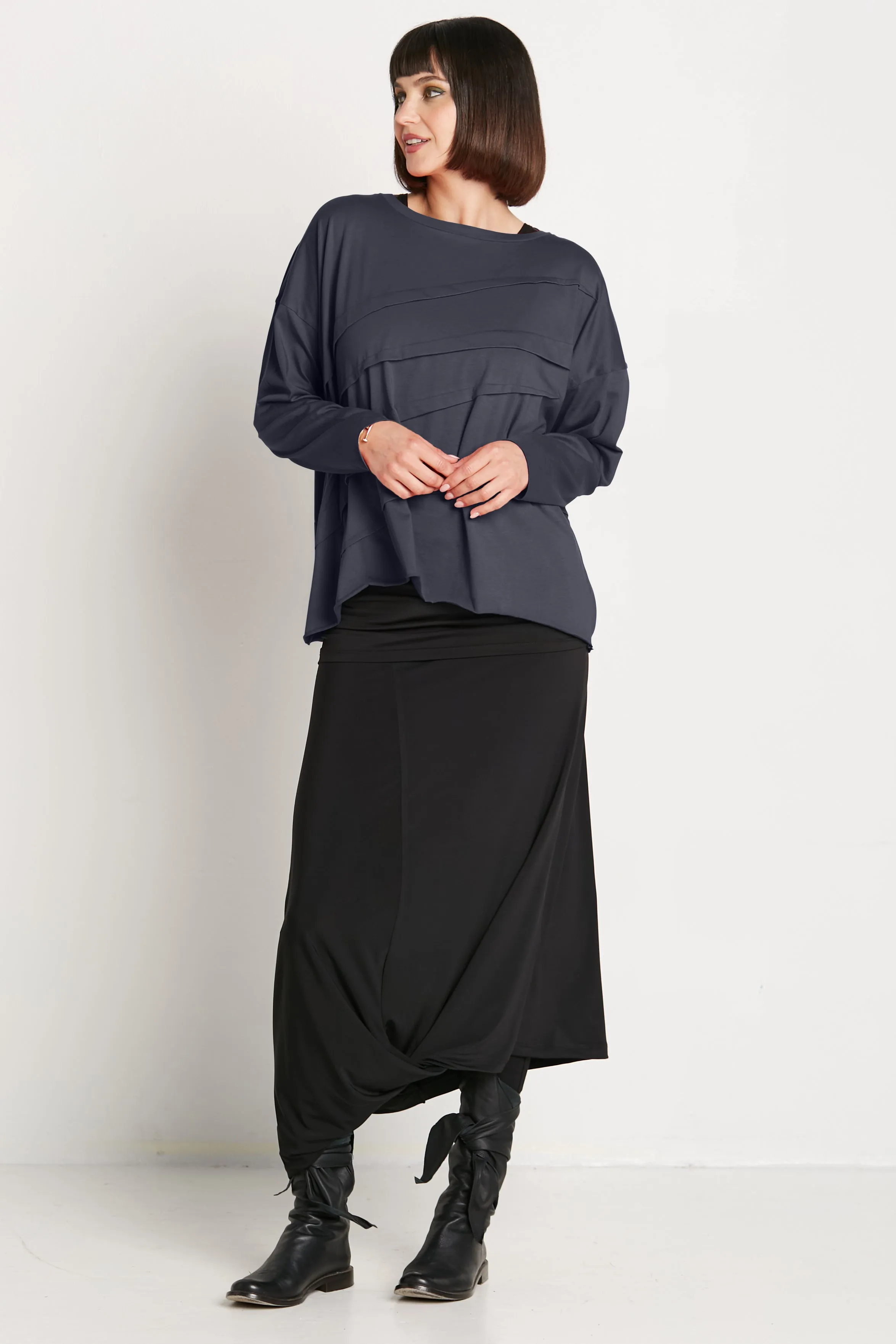 Pima Cotton Tucked Luxury Boxy Tee