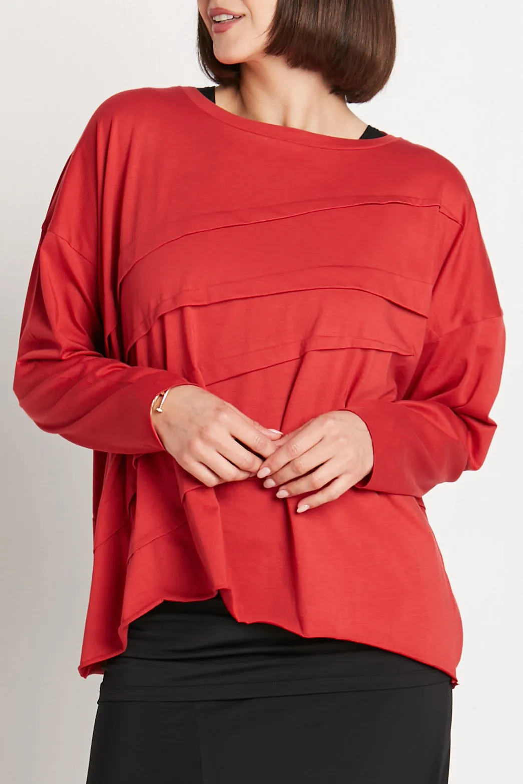 Pima Cotton Tucked Luxury Boxy Tee
