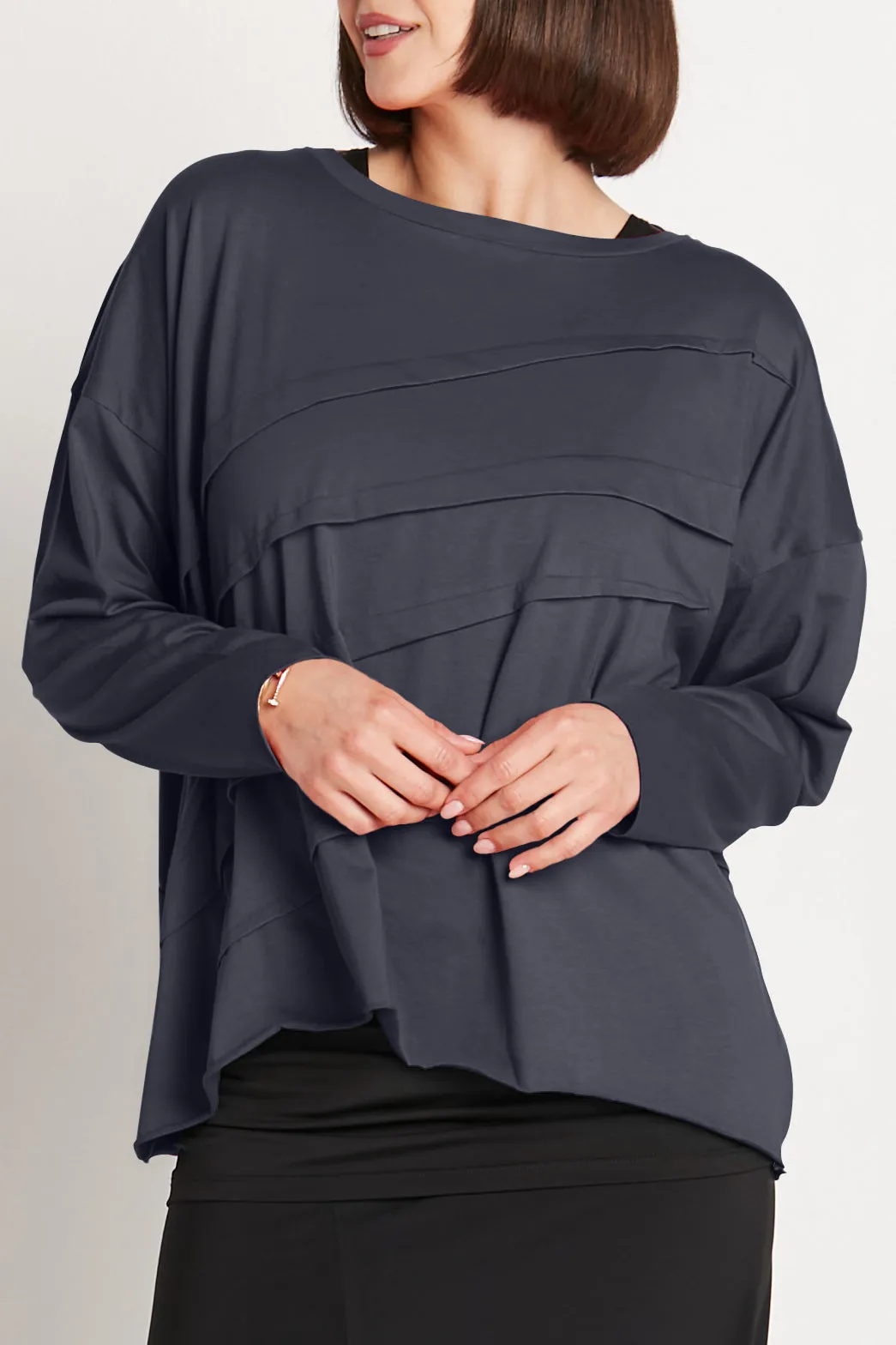 Pima Cotton Tucked Luxury Boxy Tee