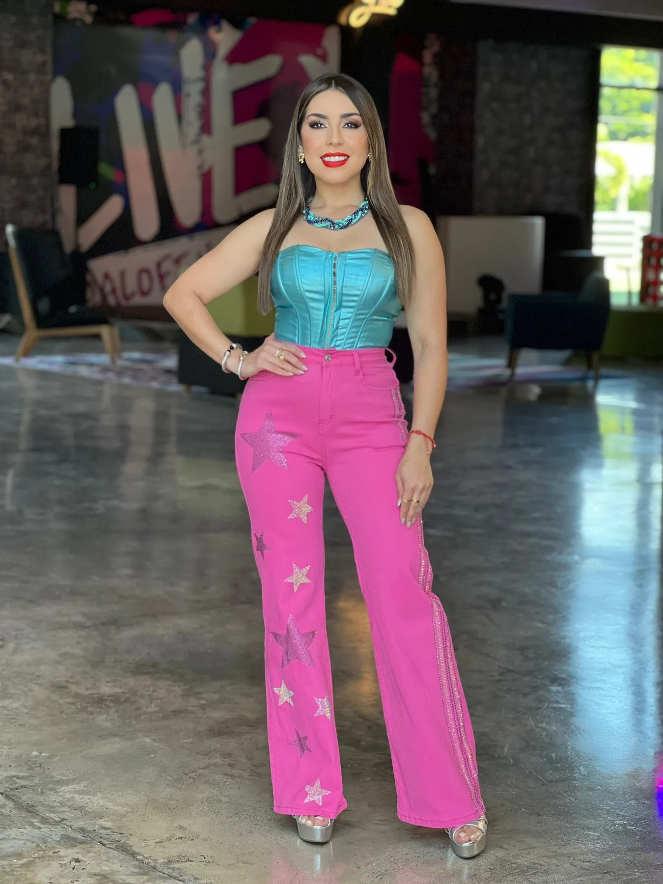 Pink Stars Jean