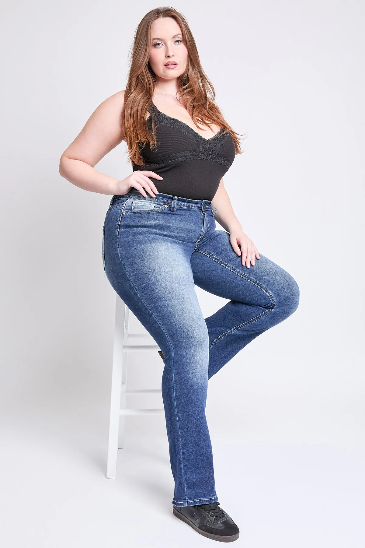 Plus Mid Rise Premium Stitch Bootcut Jeans, Pack of 6