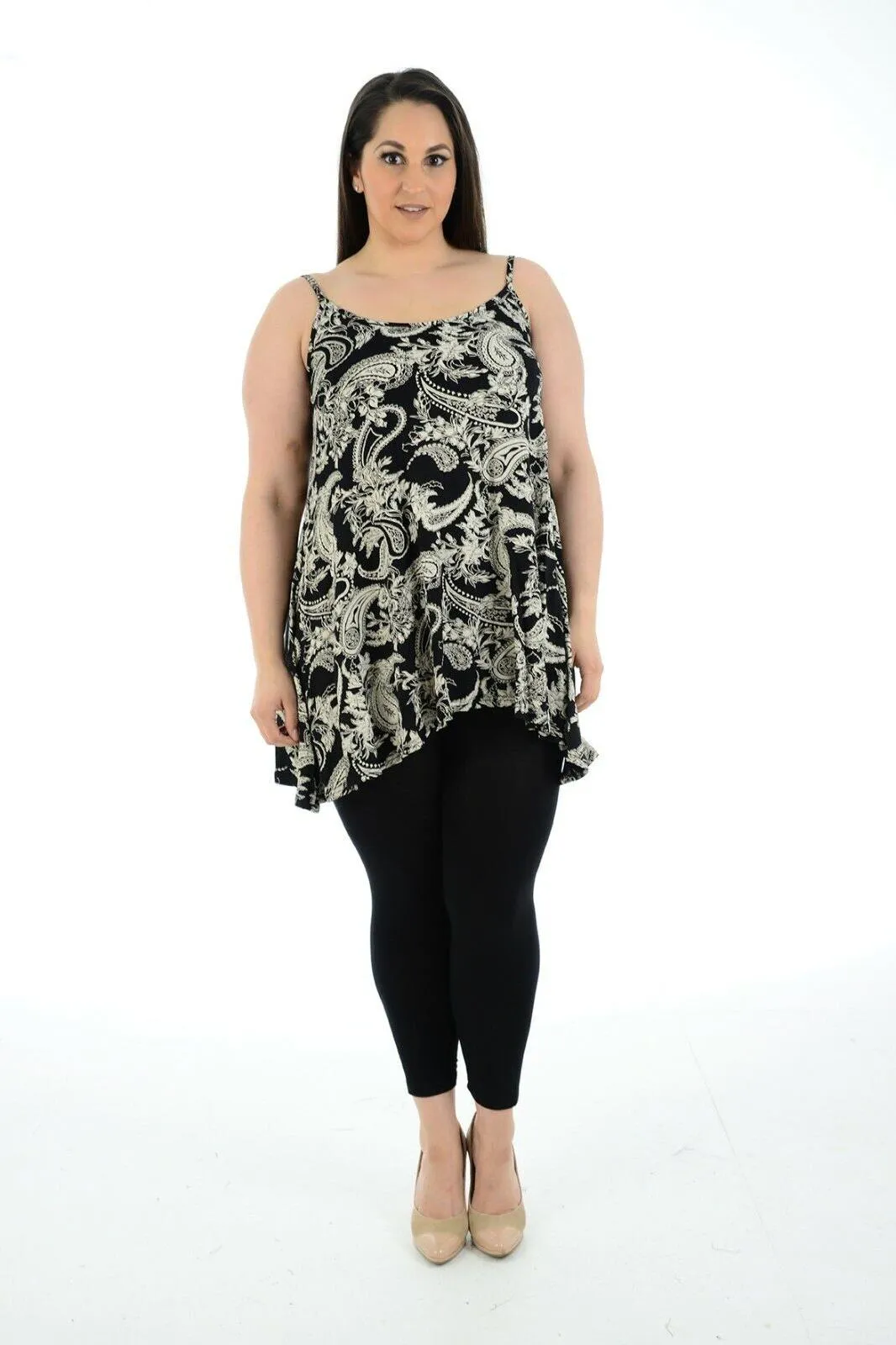Plus Size Abstract Animal Paisley Print Vest Top