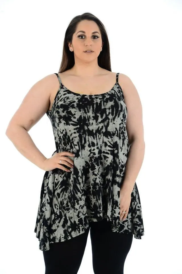 Plus Size Abstract Animal Paisley Print Vest Top
