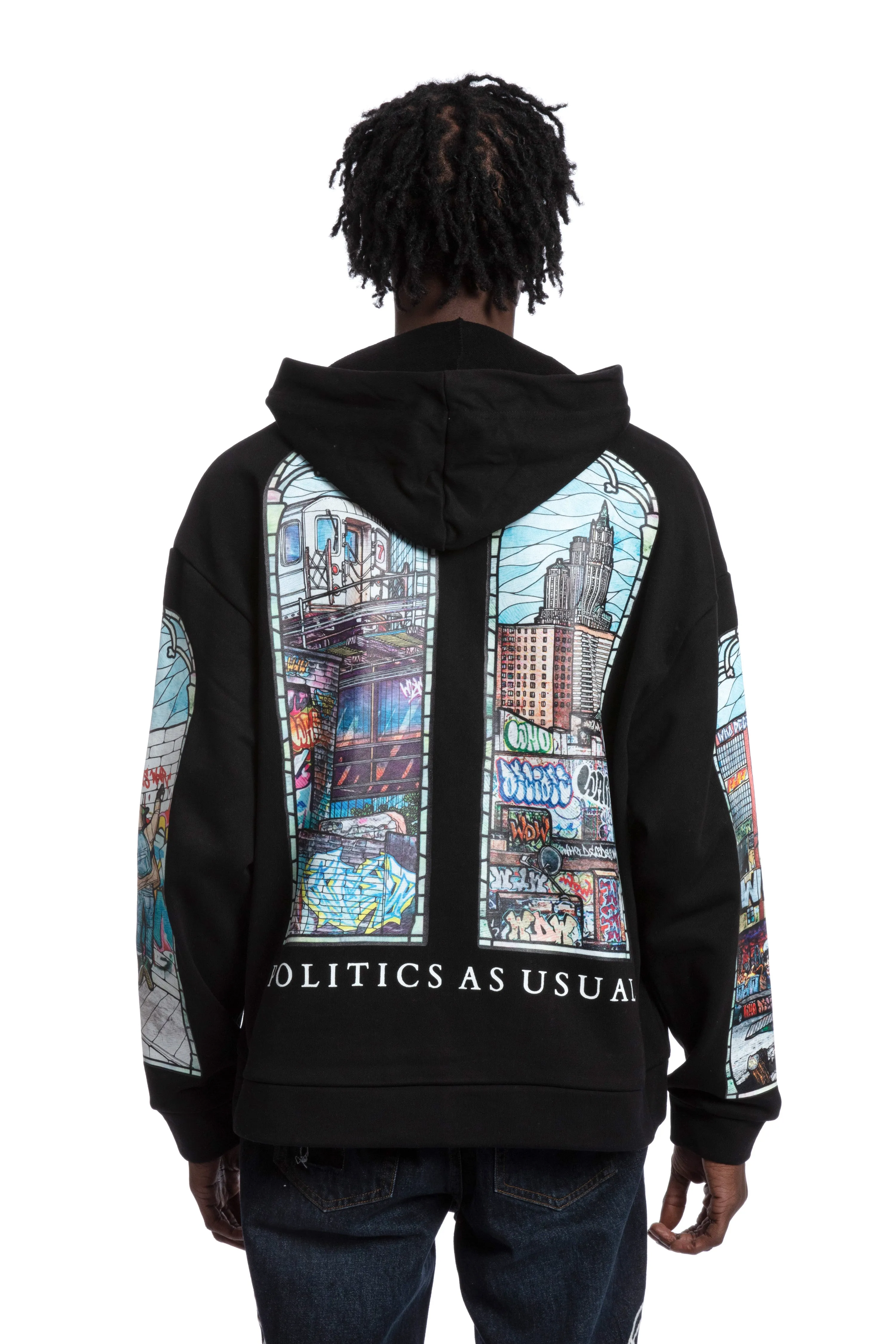 POLITICS AS USUAL HOODED SWEATSHIRT