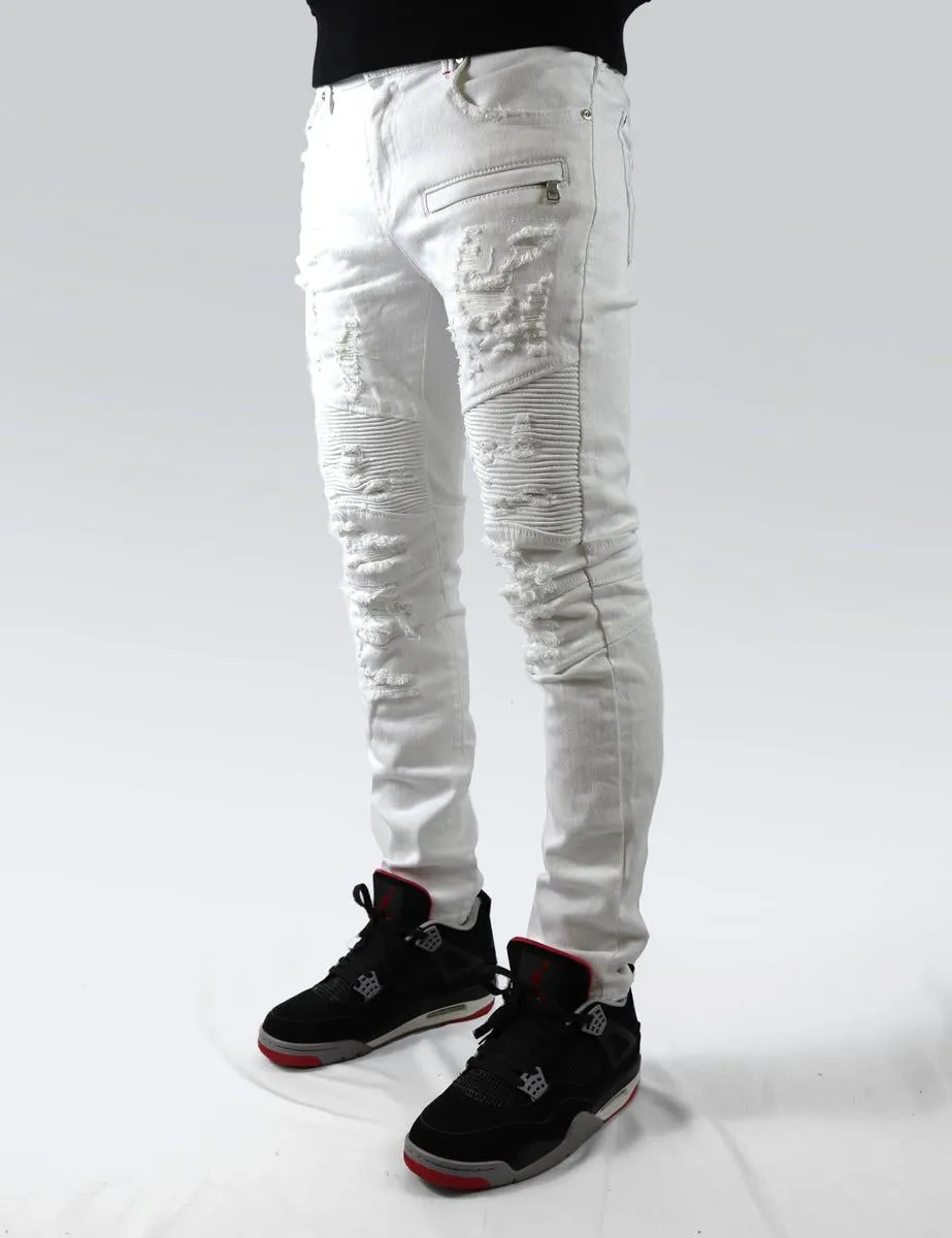 PREME ELDREDGE MOTO DENIM WHITE