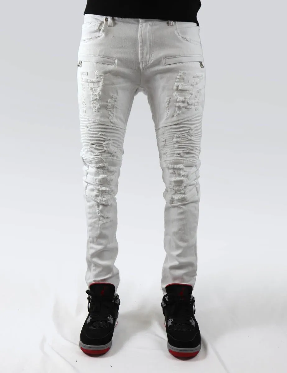 PREME ELDREDGE MOTO DENIM WHITE