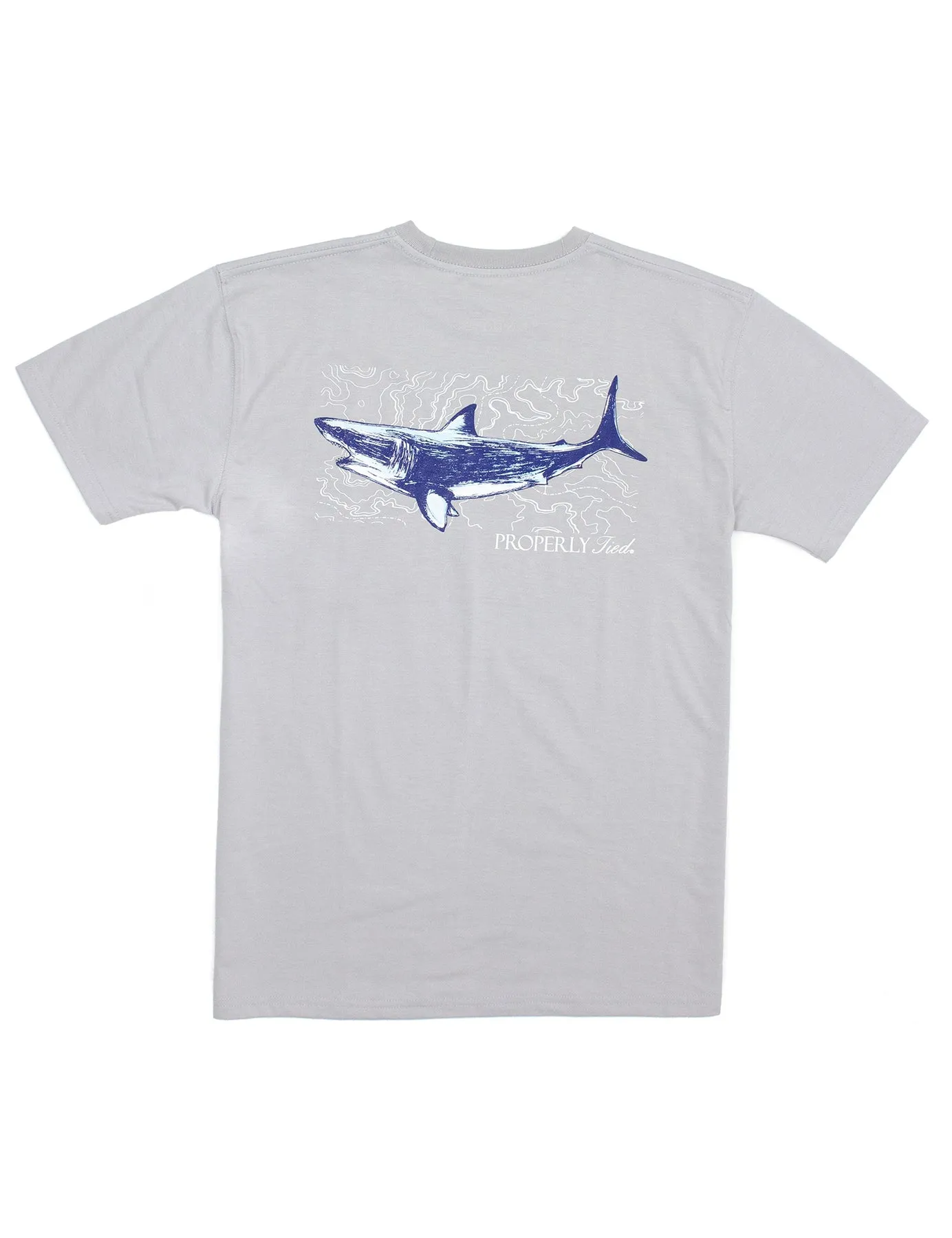 Properly Tied Boys Topo Shark SS Tee - Ice Grey