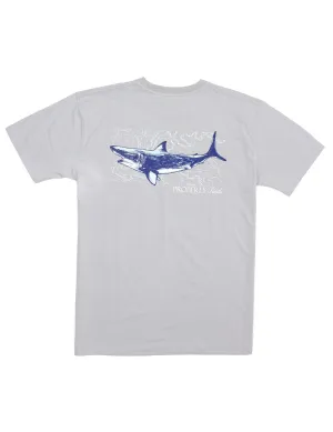 Properly Tied Boys Topo Shark SS Tee - Ice Grey