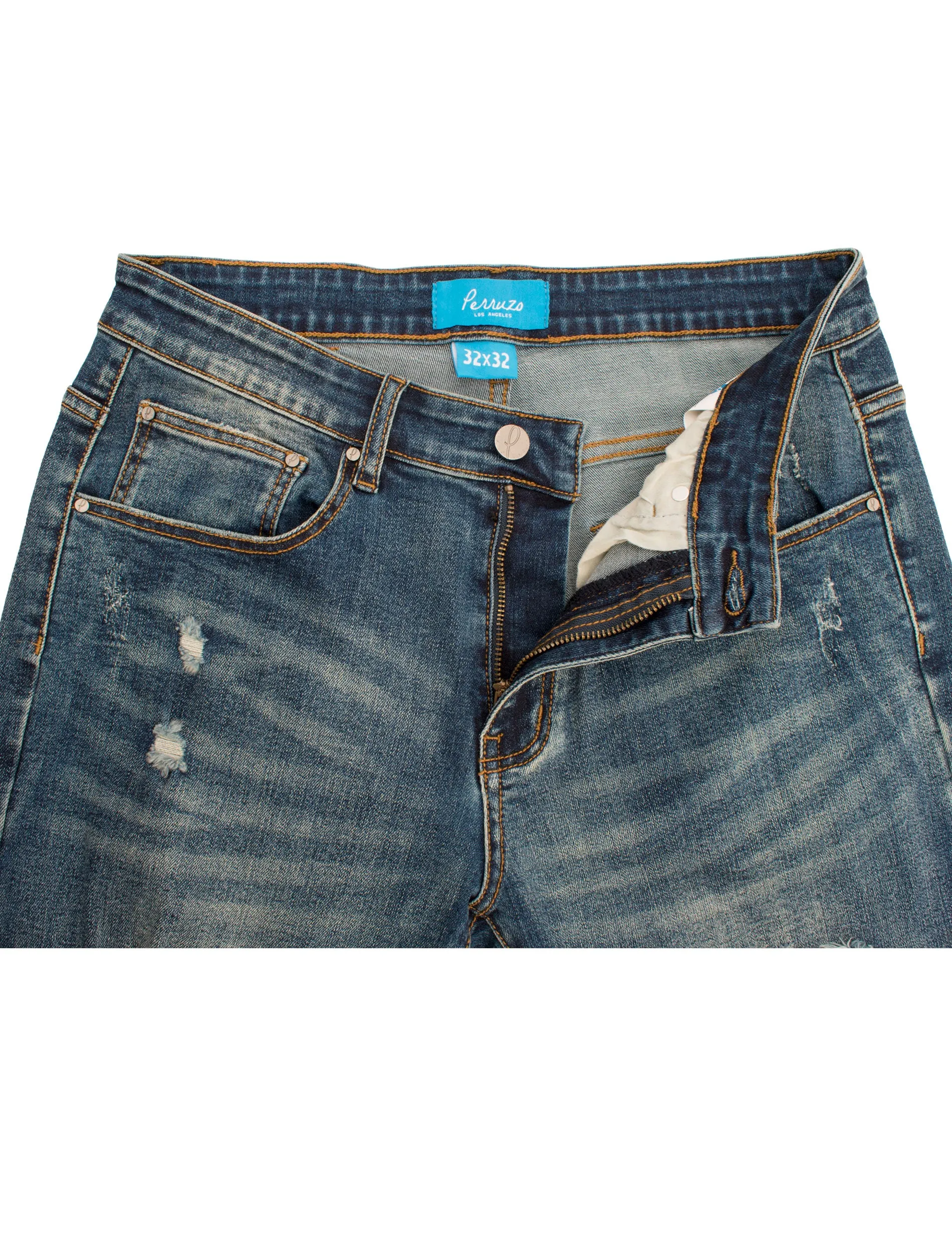 PX Jean with Quilted pleather patches