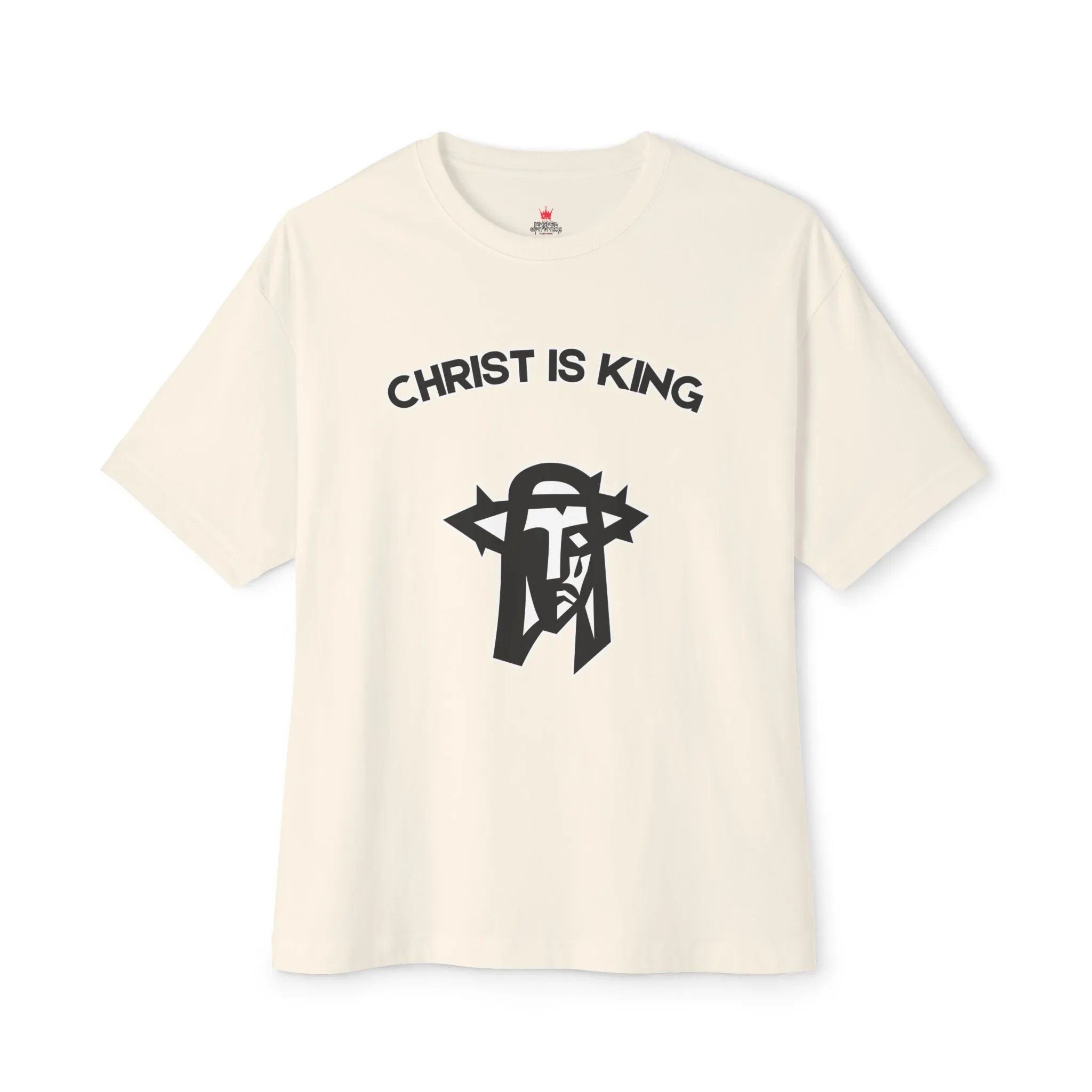 "Christ is King Oversized Heavyweight 6oz Boxy Streetwear T-Shirt"