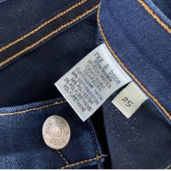 Rag &amp; Bone Skinny Jeans Dearborn Released Hem size 25