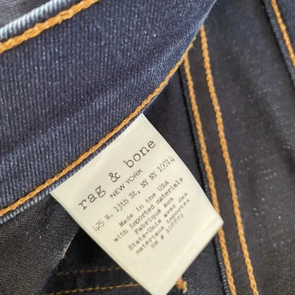 Rag &amp; Bone Skinny Jeans Dearborn Released Hem size 25