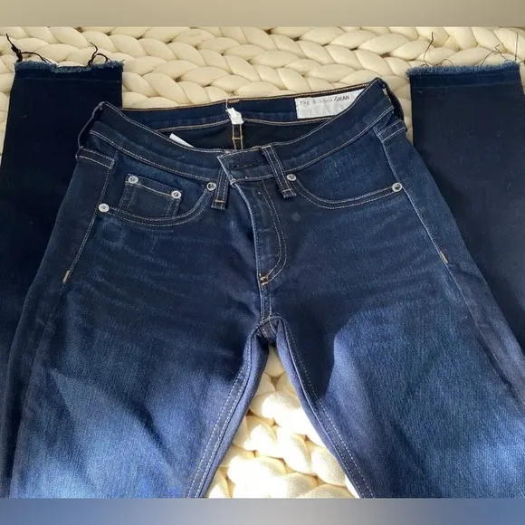 Rag &amp; Bone Skinny Jeans Dearborn Released Hem size 25