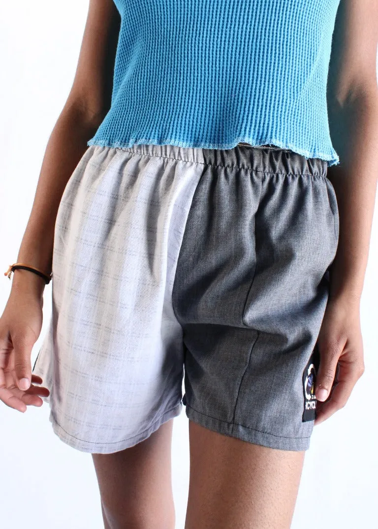 RCYCLD Flannel x Pinstripe Combo Shorts