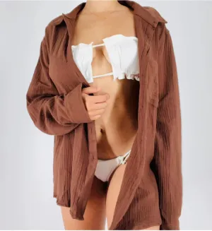 Rebecca Button Up(Mocha)