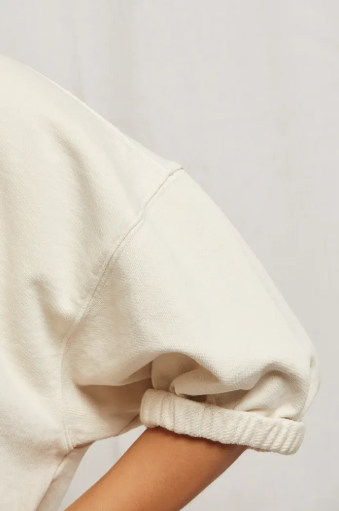 Rebecca Short Sleeve Sweatshirt in Sugar | Perfect White Tee