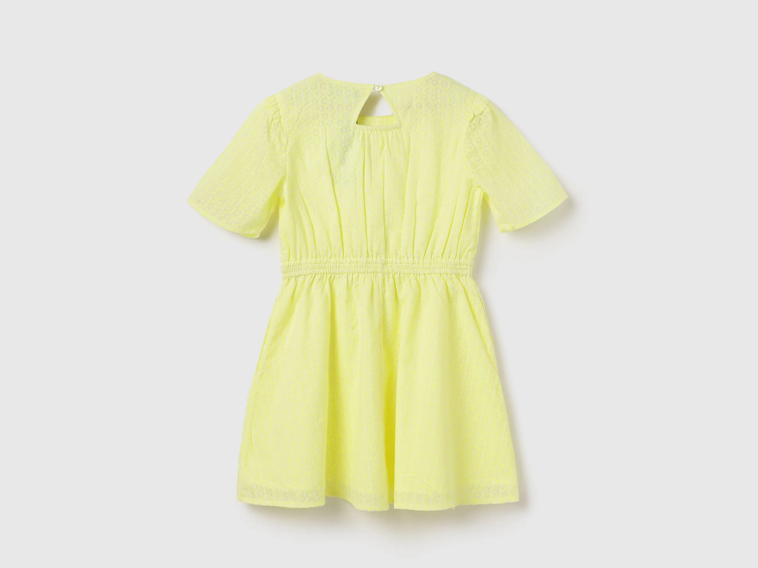 Regular Fit Round Neck Self-Design Dress