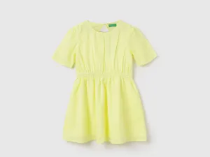 Regular Fit Round Neck Self-Design Dress