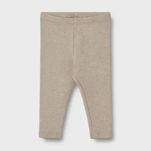 Rib Leggings Baby- Gravel Melange