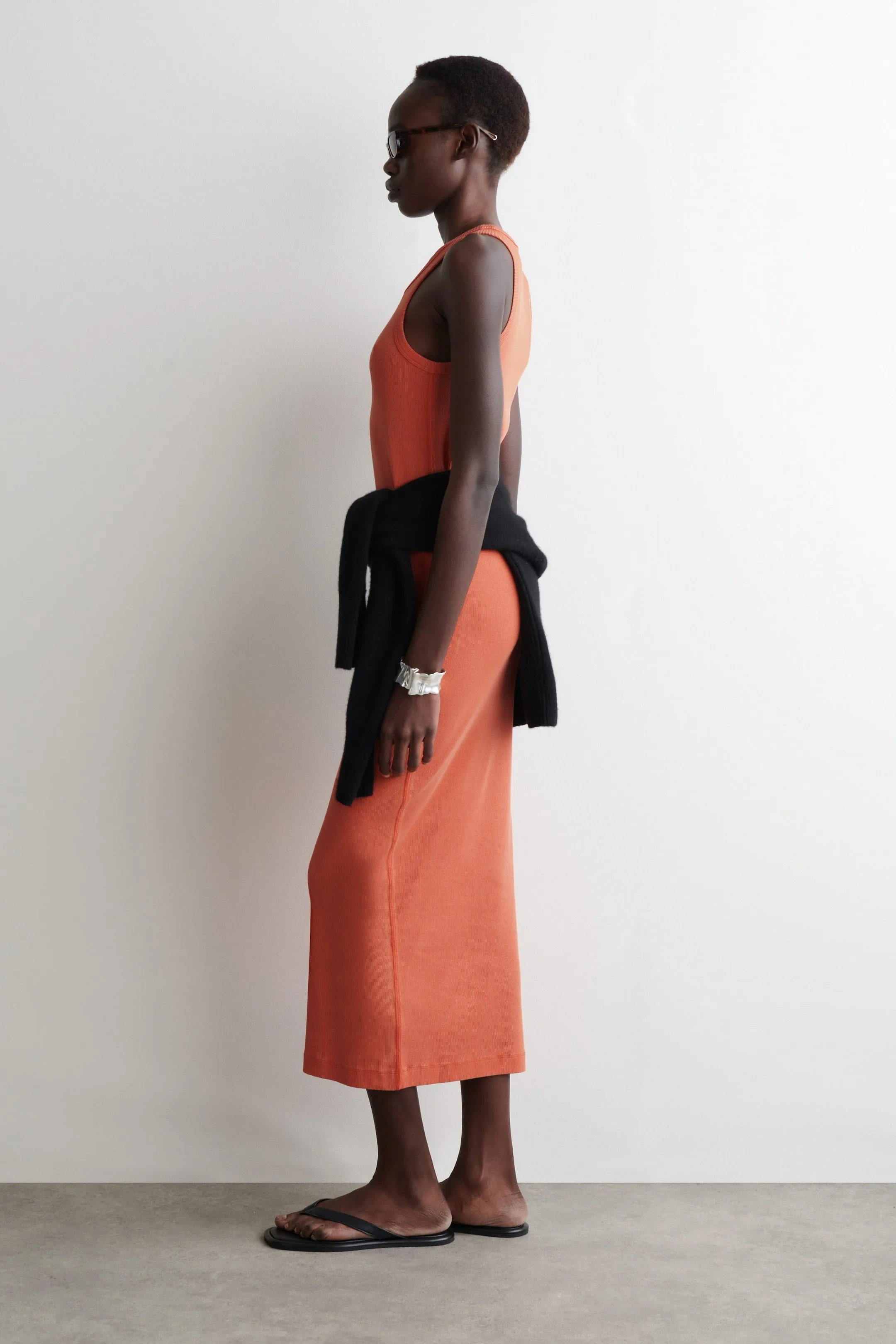 Ribbed tube dress